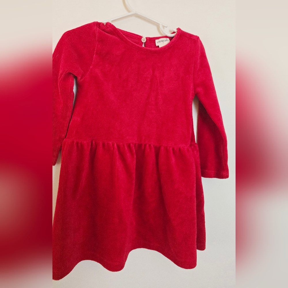 Crewcuts Vibrant Red Corduroy Dress
